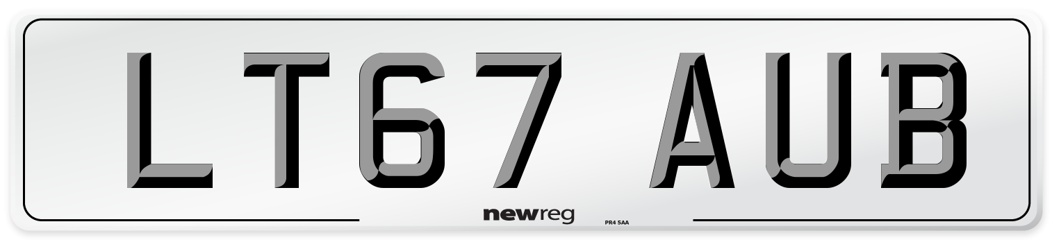 LT67 AUB Number Plate from New Reg